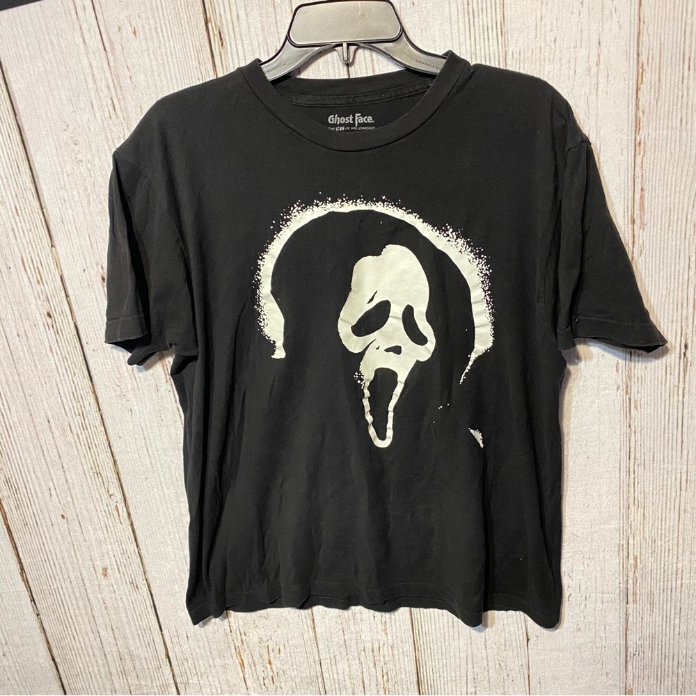 GhostFace Scream Scary Movie Horror Black Tee Men Unisex Shirt Size Large